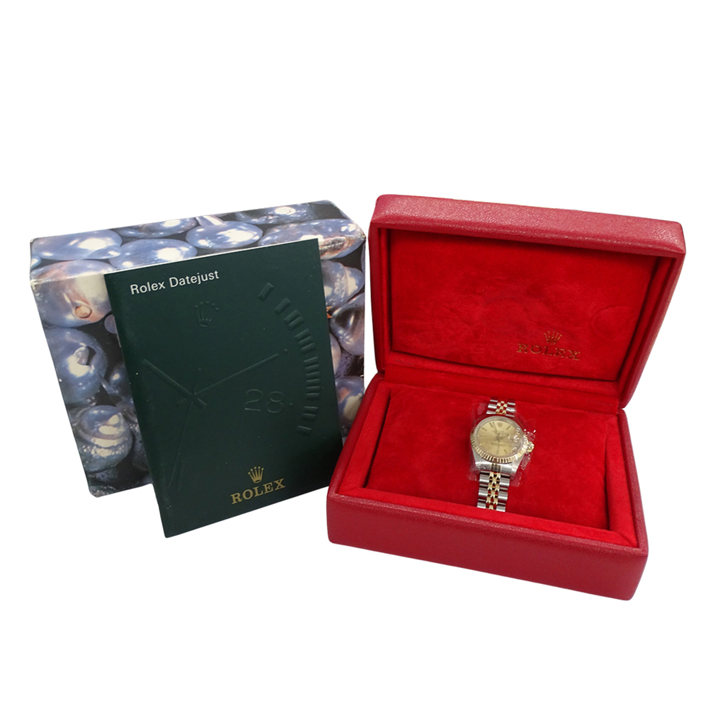 Rolex Datejust 69173 (R-serial number) Ladies' Watch, Champagne Tapestry, Aut... - Picture 8 of 16